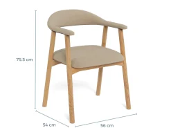 Addi (ruokatuoli käsinojilla danny beige 3)