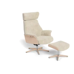 Air (nojatuoli + rahi, beige, lampaantalja, alumiinijalat:)