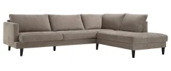 Altera (avokulmasohva oikea (3-ist. + avok. oikea) raven liver tumma beige)
