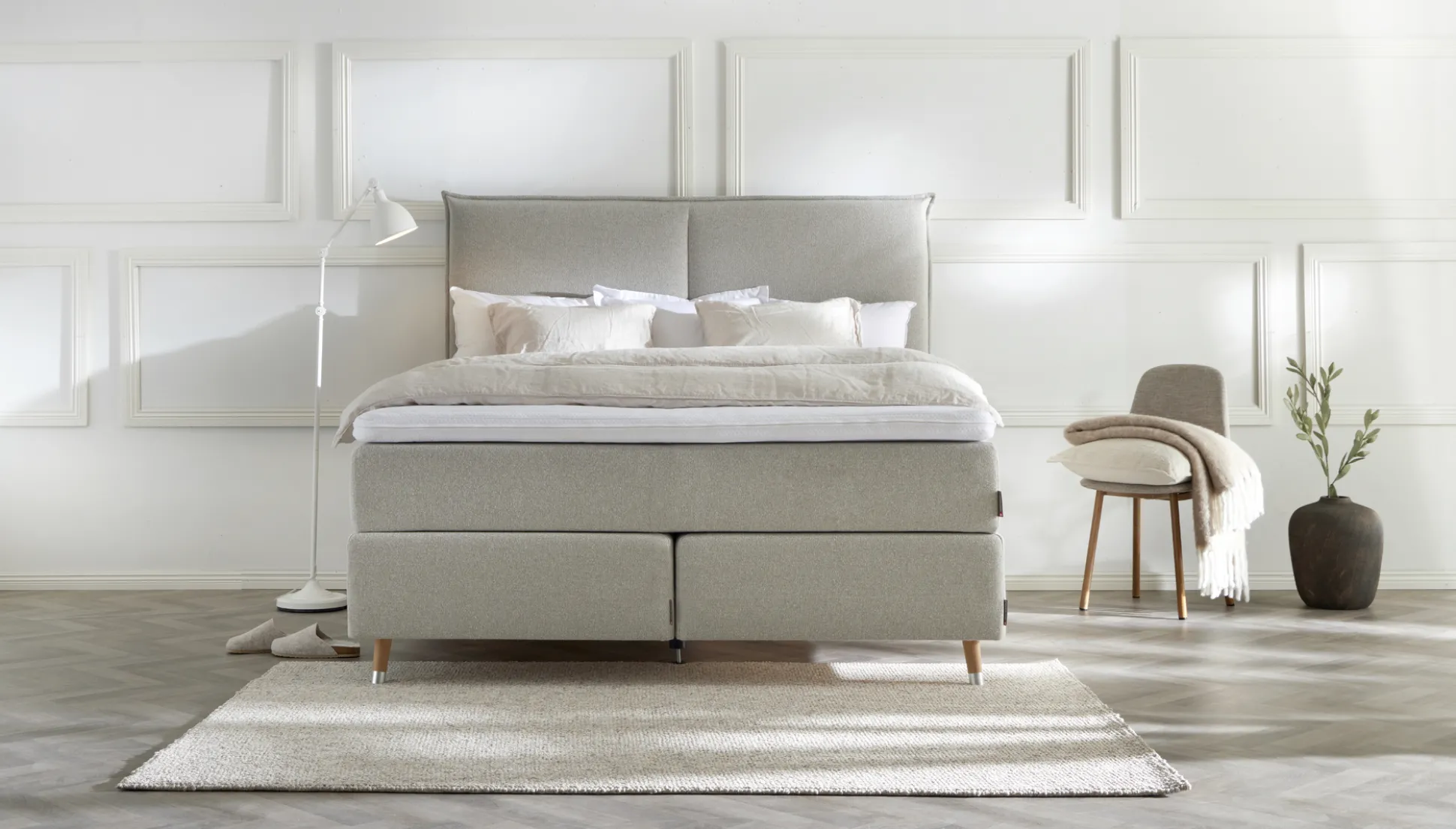 Asko Bonnell Balance (jenkkisänky 5-vyöh. 160x200cm hard beige (sis. 8cm älyvaahto pp + pääty))