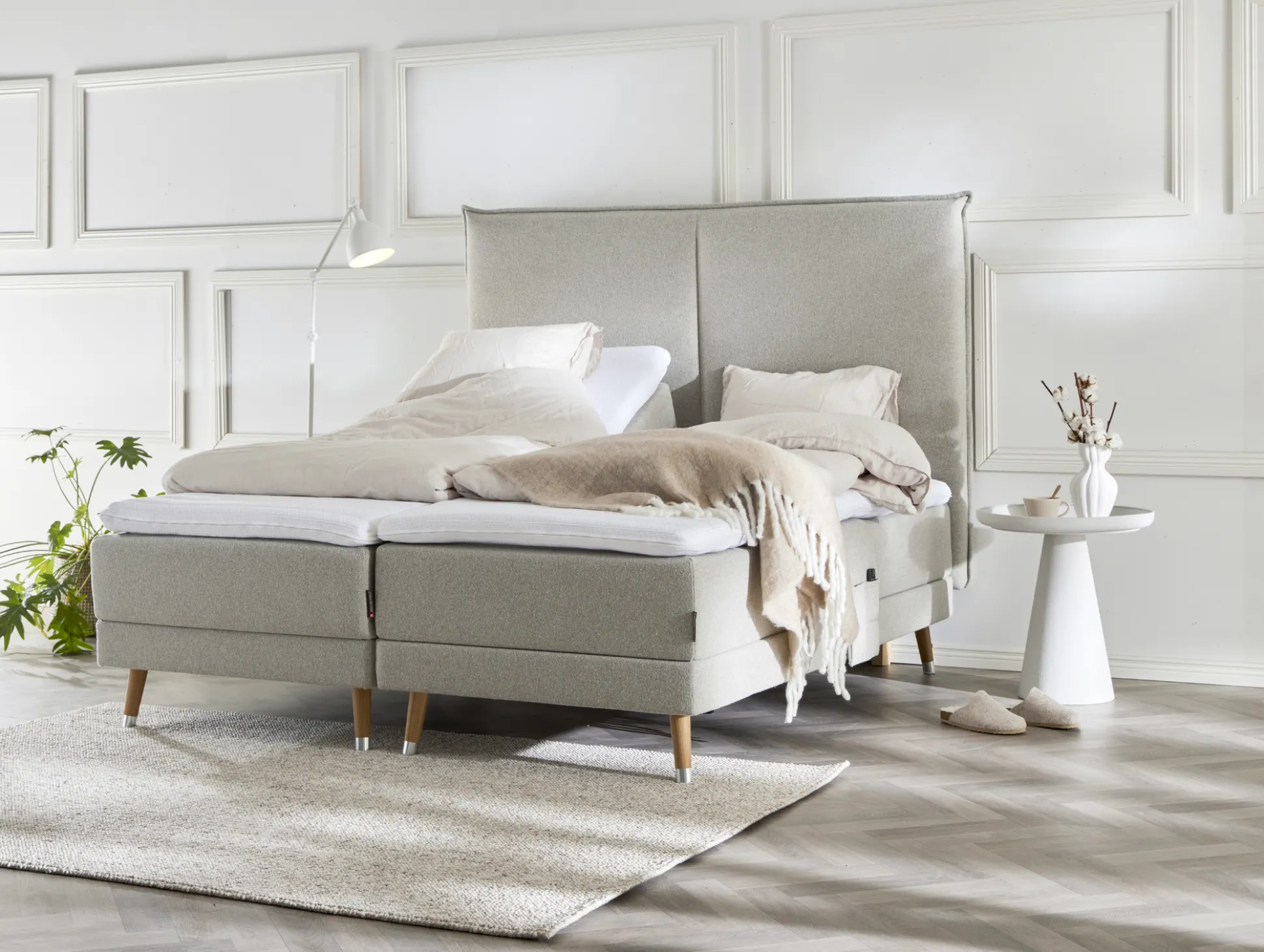 Asko Bonnell Balance (moottorisänky 5-vyöh 180x200cm, medium, beige (sis. 8cm älyvaahto pp + balance pääty))