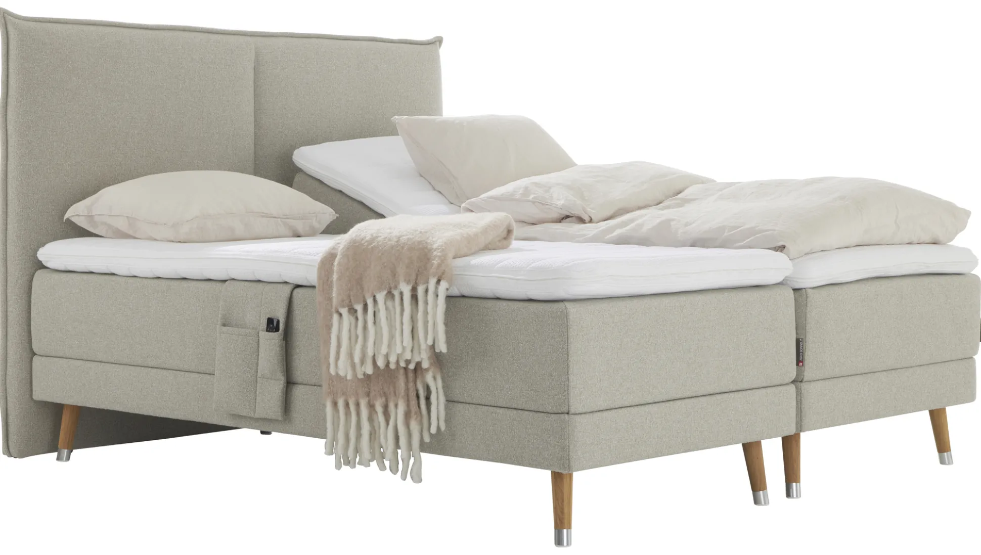 Asko Bonnell Balance (moottorisänky 5-vyöh 180x200cm, medium, beige (sis. 6cm älyvaahto pp + balance pääty))