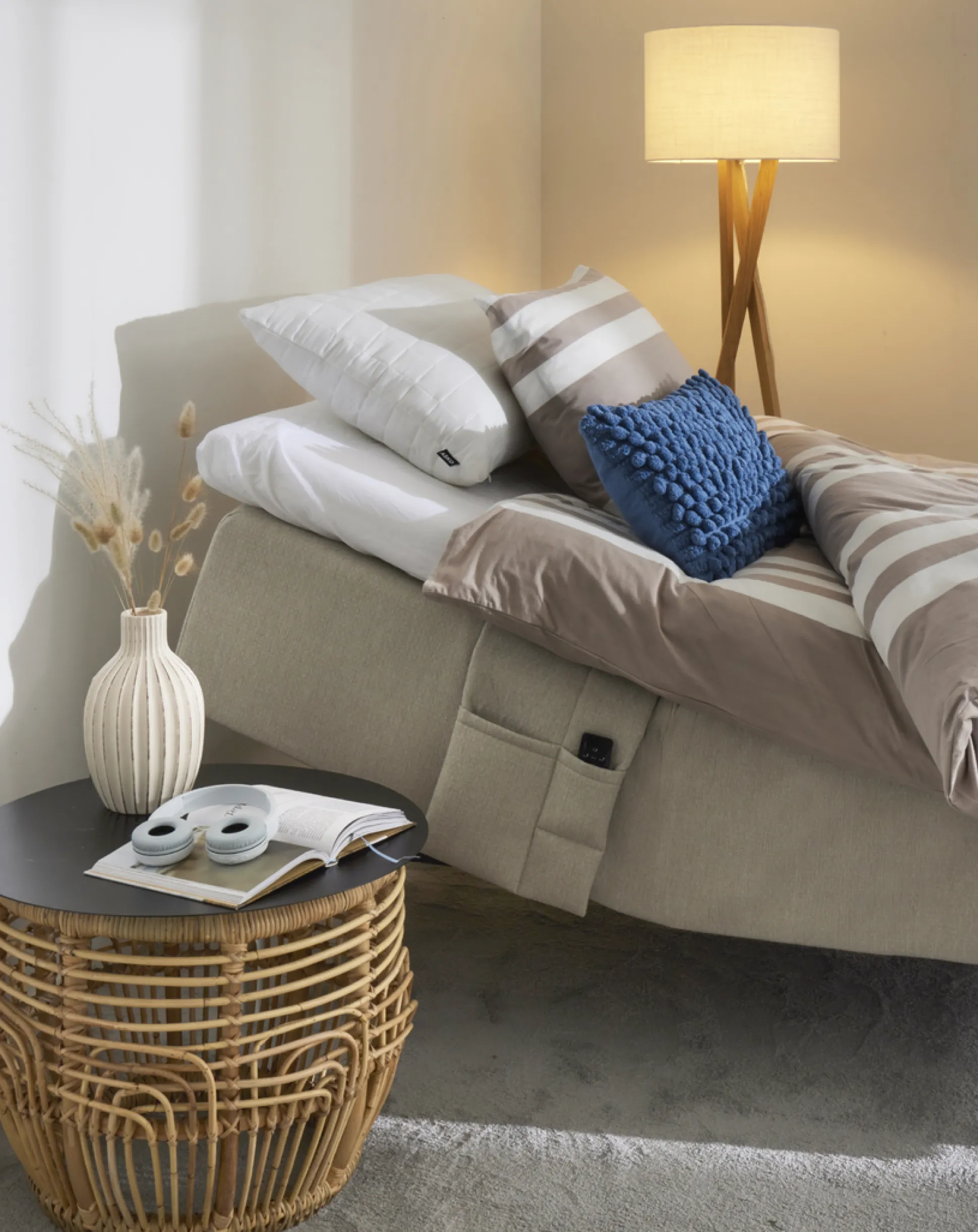 Asko Bonnell Dreamflow (moottorisänky vyöhyke 120x200cm hard beige (sis. 8cm älyvaahto pp))
