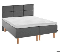 Asko Bonnell Dreamflow (runkopatja 180x210cm medium/hard, tummanharmaa sis. 8cm älyvaahto-petauspatja + isoruutu-pääty)