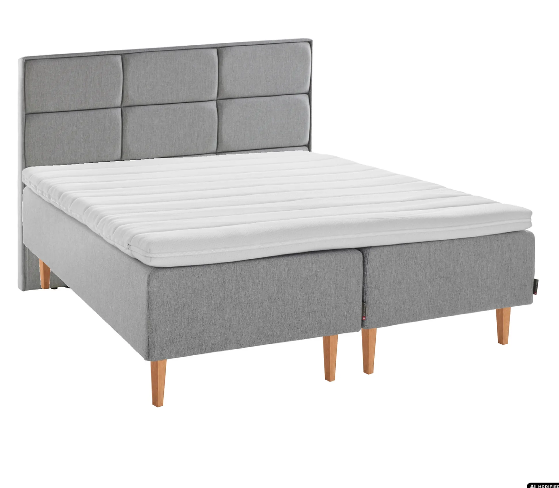 Asko Bonnell Dreamflow (runkopatja 180x200cm medium/hard, harmaa sis. 6cm älyvaahto-petauspatja + isoruutu-pääty)
