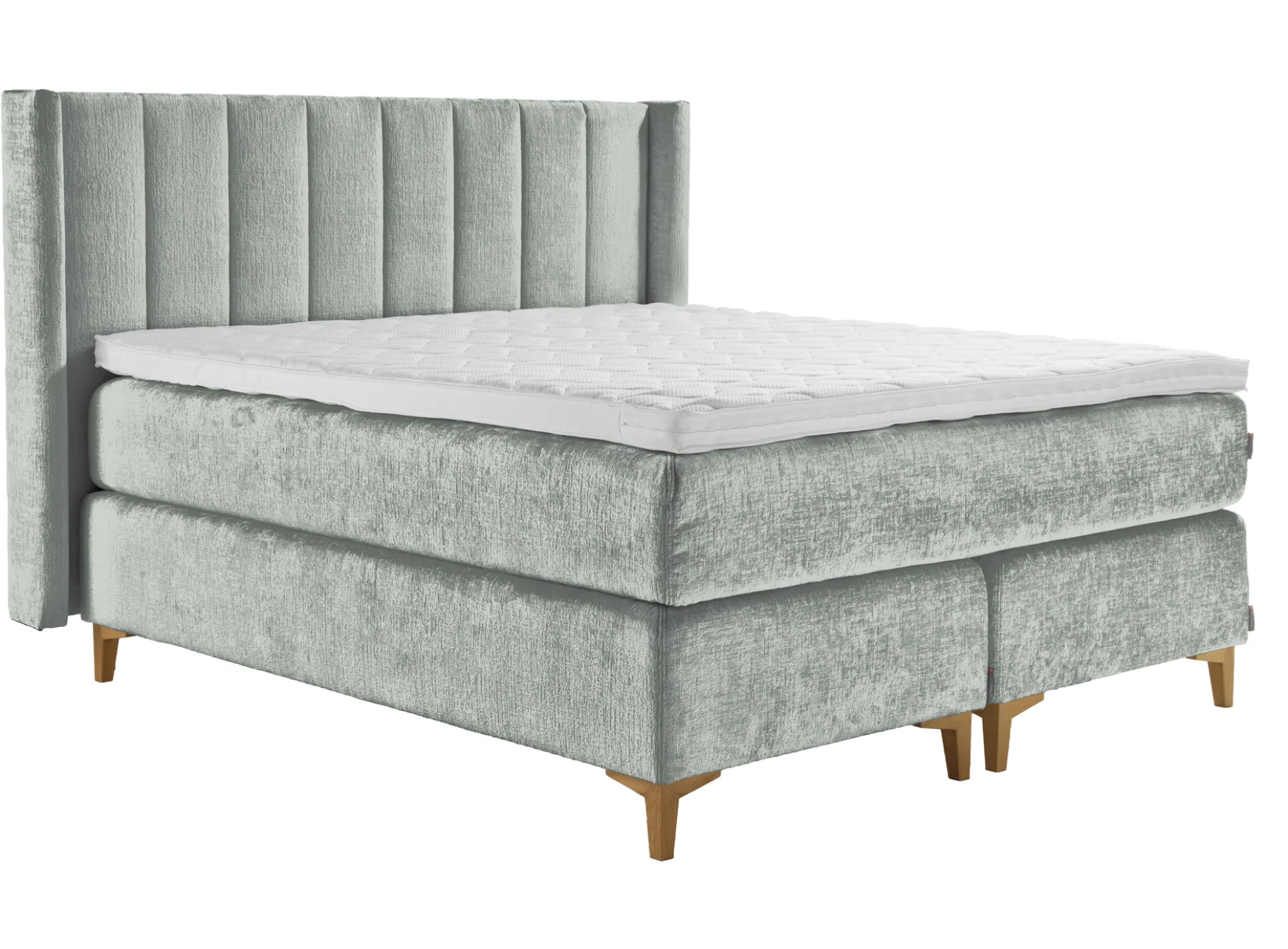Asko Bonnell Harmony (jenkkisänky 180x200cm hard/hard, Unic 20 vaaleanvihreä, sis. Superhard-petauspatja + pääty)