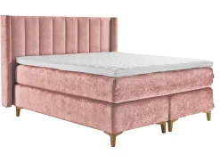 Asko Bonnell Harmony (jenkkisänky 160x200cm medium/hard, Unic 19 roosa, sis. Comfort-petauspatja + pääty)