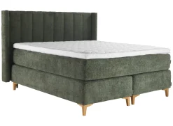 Asko Bonnell Harmony (jenkkisänky 180x200cm medium/medium, Unic 15 tummanvihreä, sis. Basic-petauspatja + pääty)
