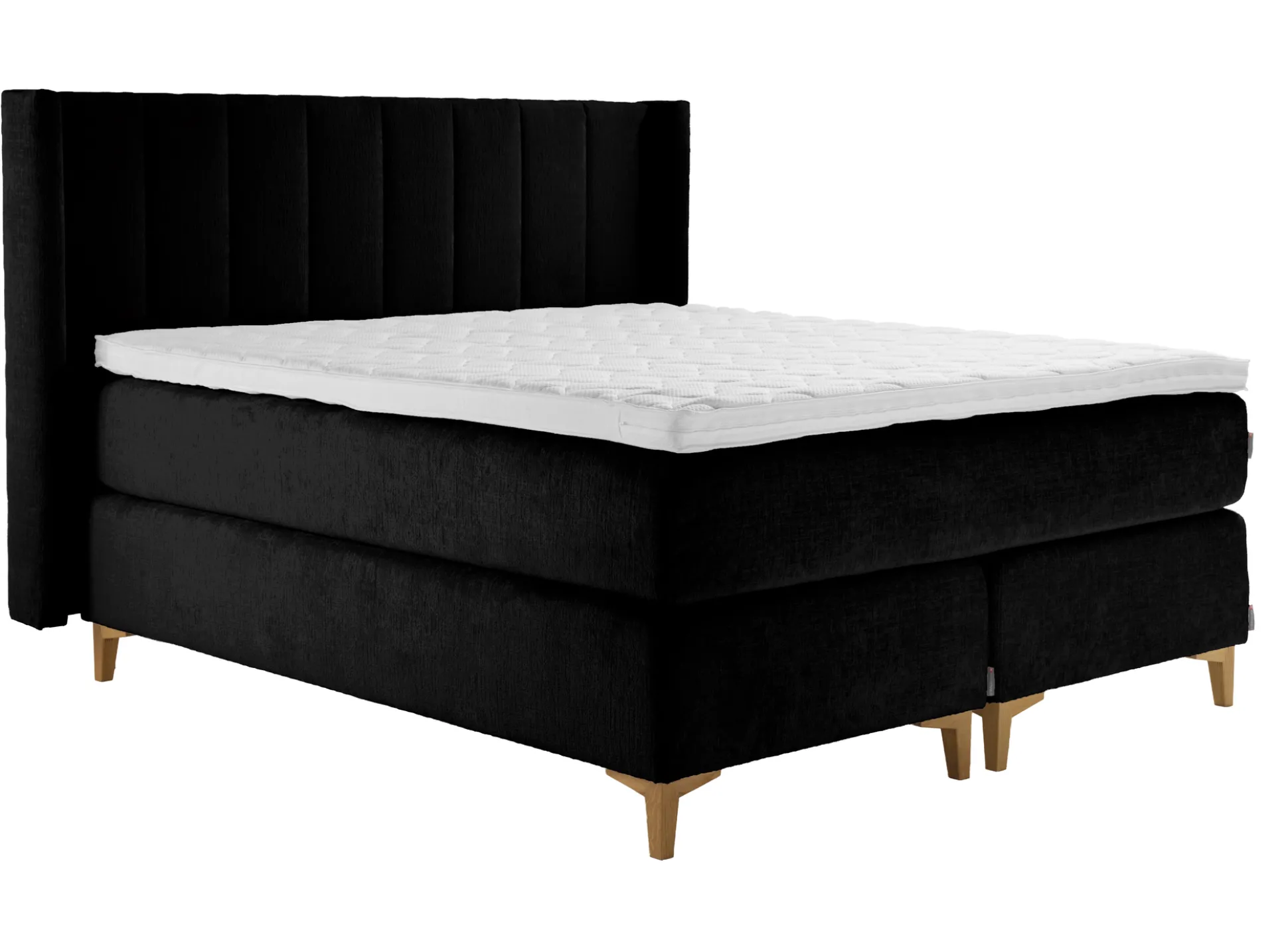 Asko Bonnell Harmony (jenkkisänky 160x200cm hard/hard, Unic 26 musta, sis. Basic-petauspatja + pääty)