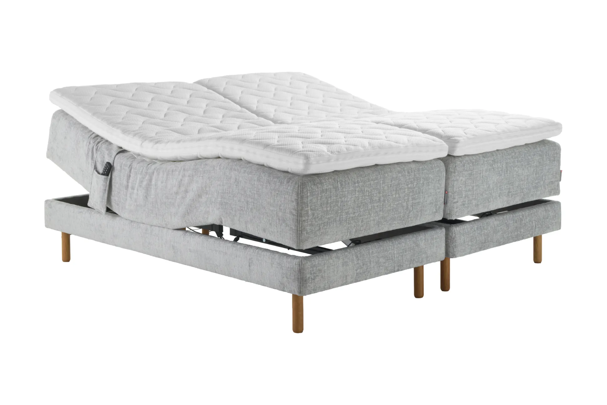 Asko Bonnell Harmony (moottorisänky 180x200cm medium/medium, Unic 23 vaaleanharmaa, sis. Supersoft-petauspatja)