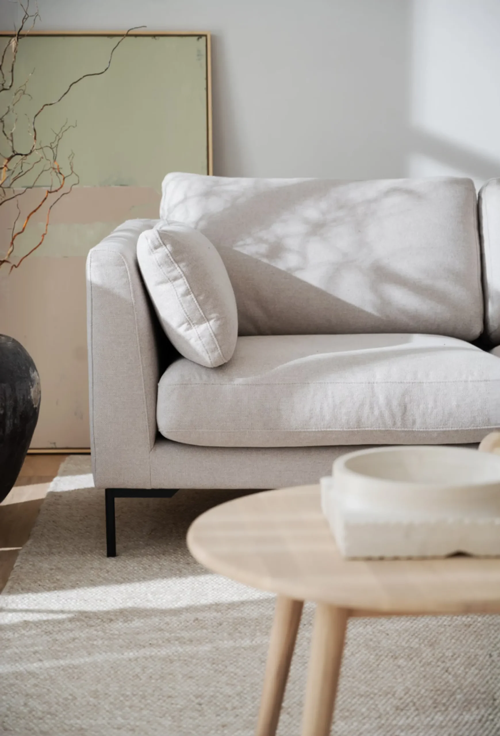 Corwin (2, 5-ist. sohva vaalea beige kangas rita 1)