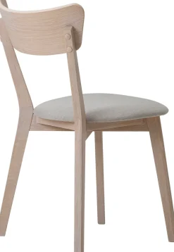 Denny (ruokapöydän tuoli nordic tammi / beige kangasistuin)