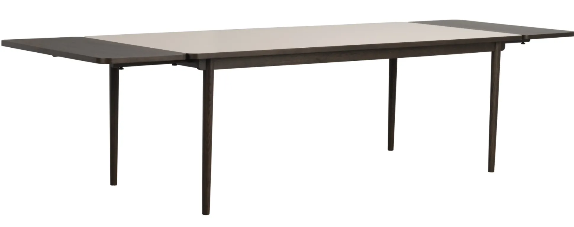 Fairmount (ruokapöytä 220x95 beige hpl/ruskea tammi)