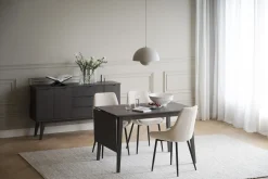 Filippa (klaffipöytä 120+45 harjattu tammi tummanruskea)