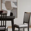 Filippa (ruokatuoli tummanruskea tammi/beige kangas istuin)