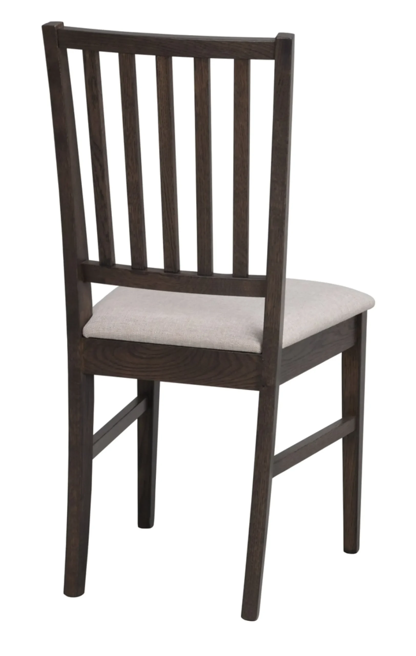Filippa (ruokatuoli tummanruskea tammi/beige kangas istuin)