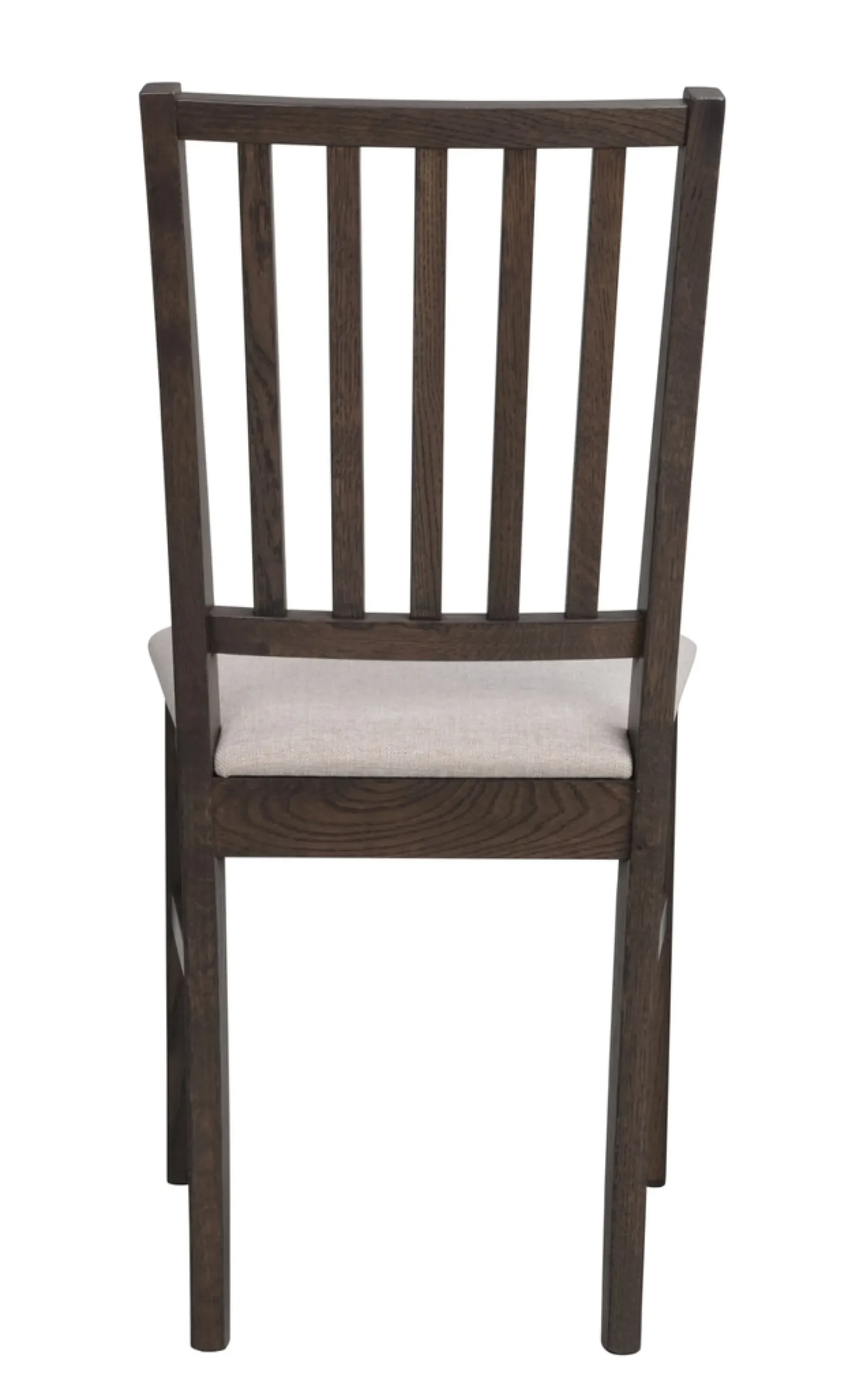 Filippa (ruokatuoli tummanruskea tammi/beige kangas istuin)