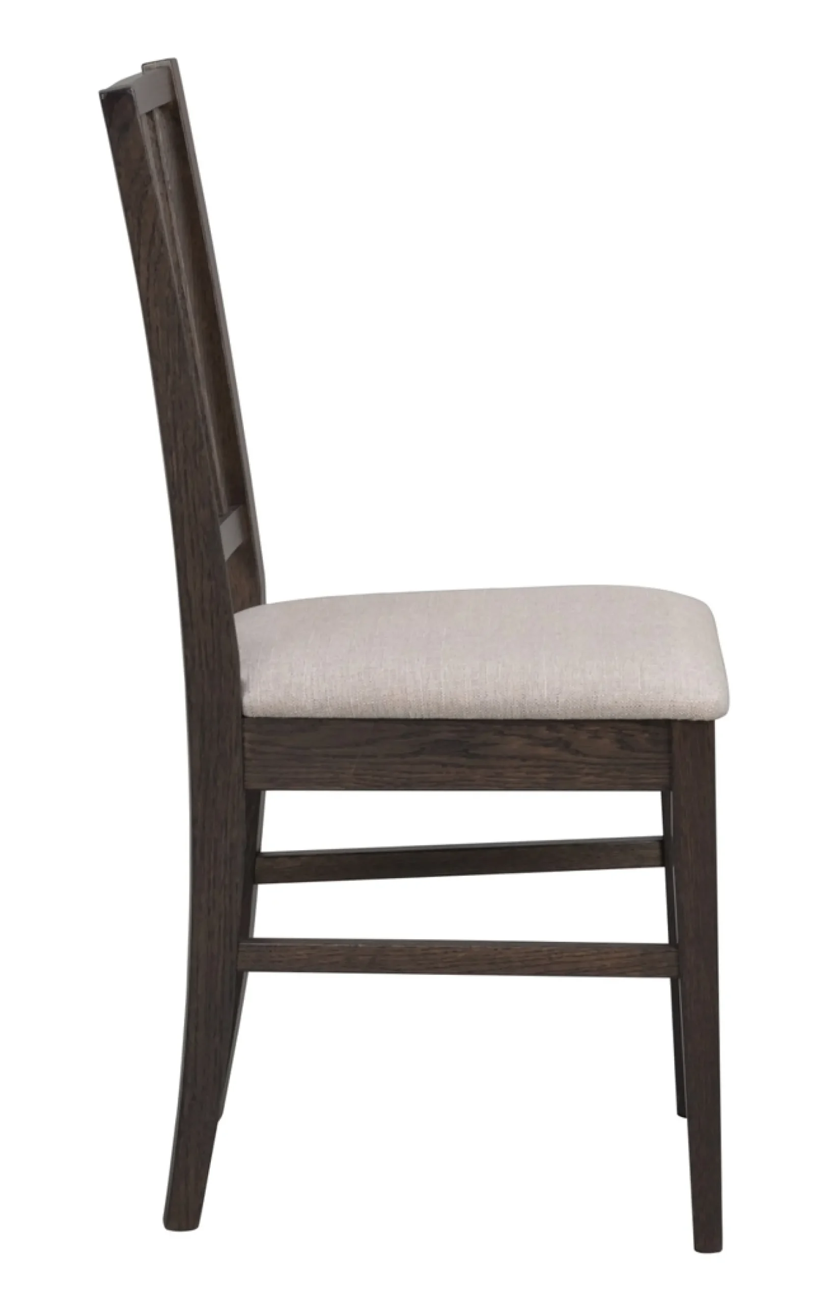 Filippa (ruokatuoli tummanruskea tammi/beige kangas istuin)