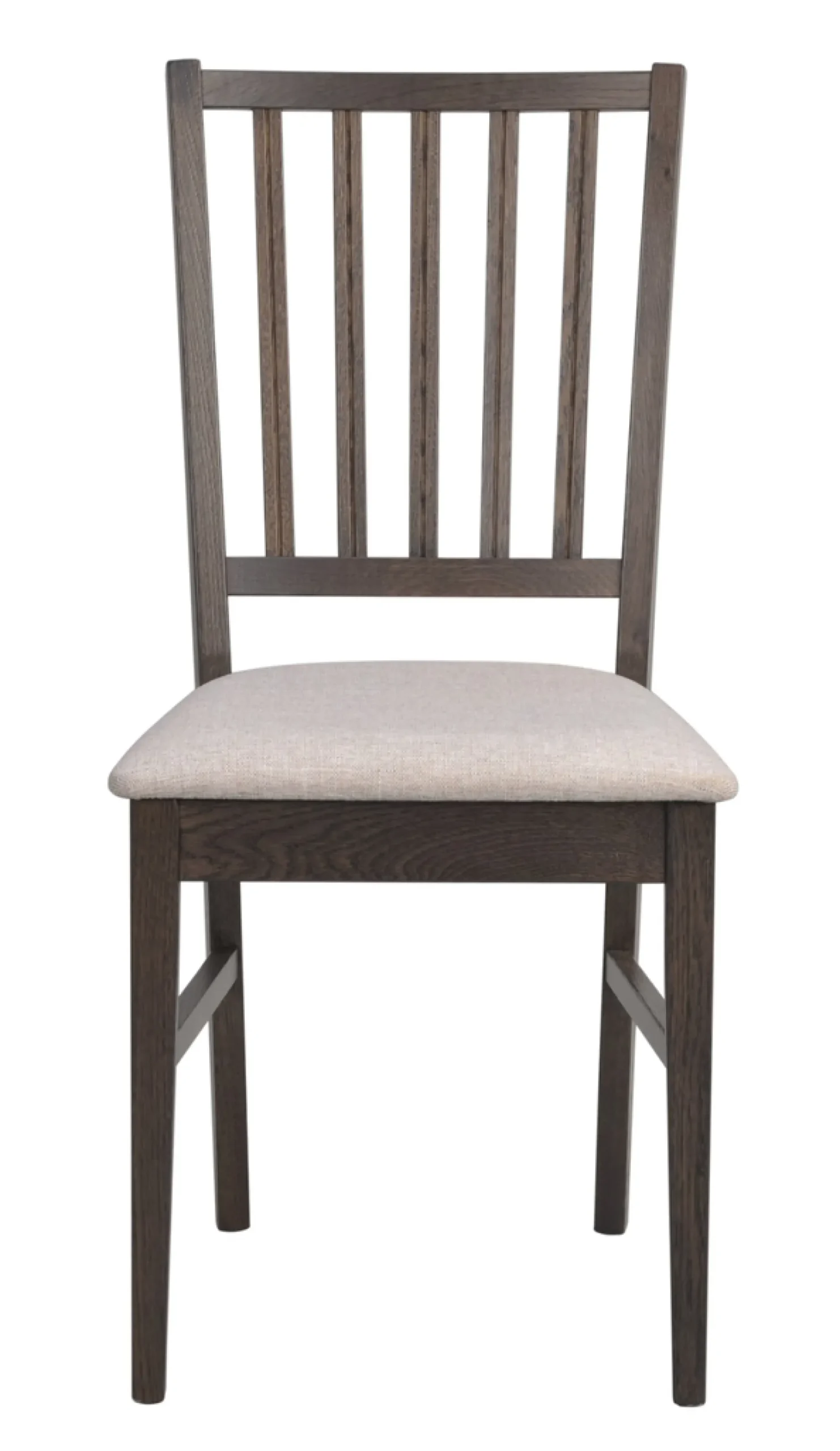 Filippa (ruokatuoli tummanruskea tammi/beige kangas istuin)