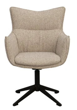 Fresno (ruokatuoli käsinojilla beige kangas/ruskea metalli leg)