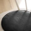 Fulton (istuintyyny pyöreä musta nahka-tekstiili)