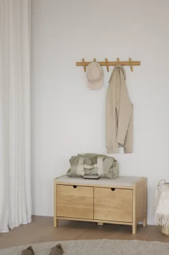 Hillmond (penkki 2ltk 80 lakattu tammi/beige kangas)