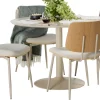 Ibiza & Owen (4-hengen ruokailuryhmä, beige, 110cm)