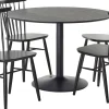 Ibiza & Venla (4-hengen ruokailuryhmä, musta 110cm)