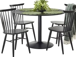Ibiza & Venla (4-hengen ruokailuryhmä, musta 110cm)