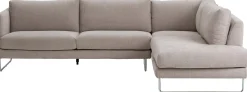 Jackson Soft (avokulmasohva oikea, beige / kromi jalka)