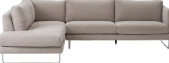 Jackson Soft (avokulmasohva vasen, beige / kromi jalka)