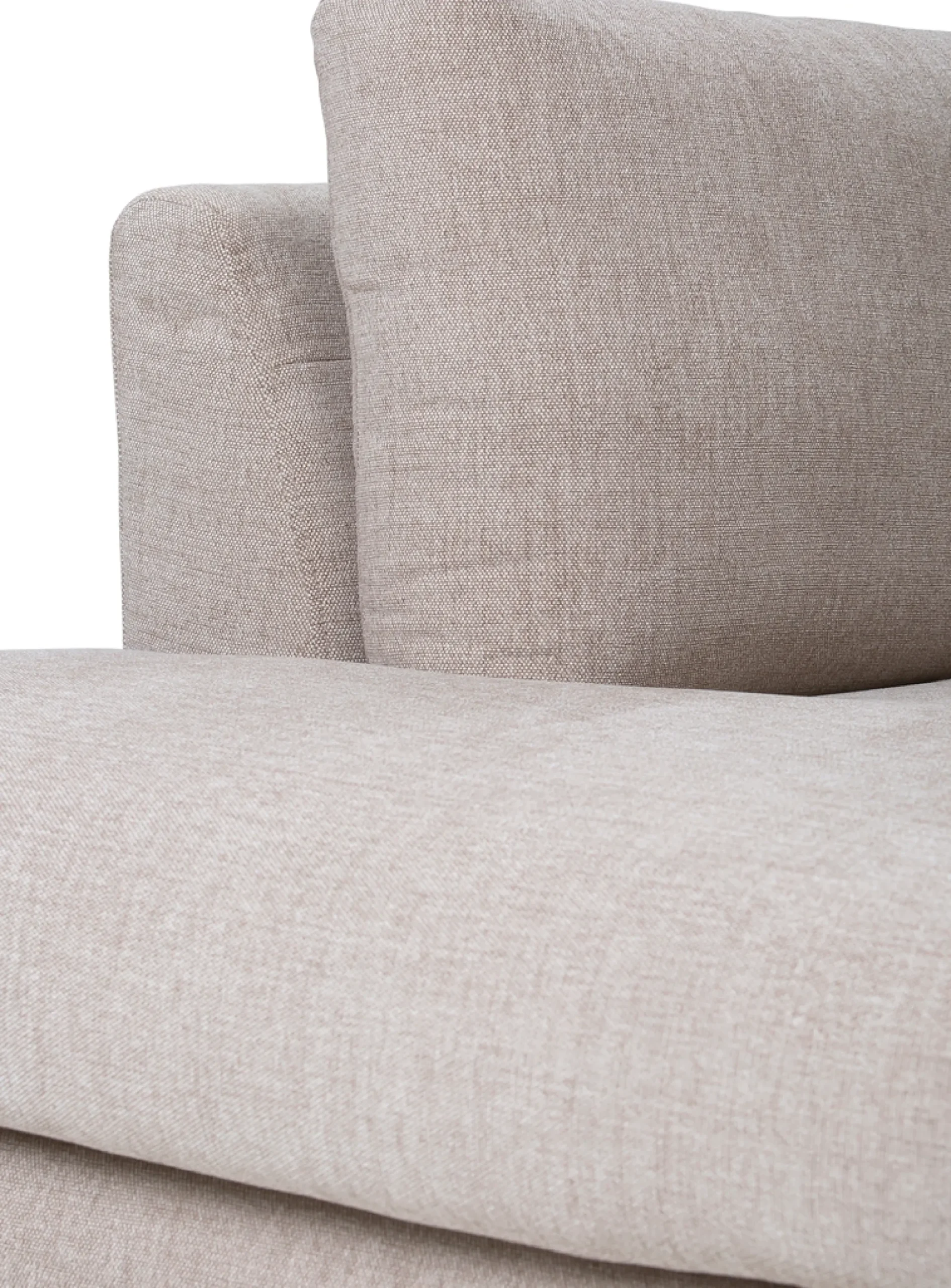 Jackson Soft (avokulmasohva vasen, beige / kromi jalka)