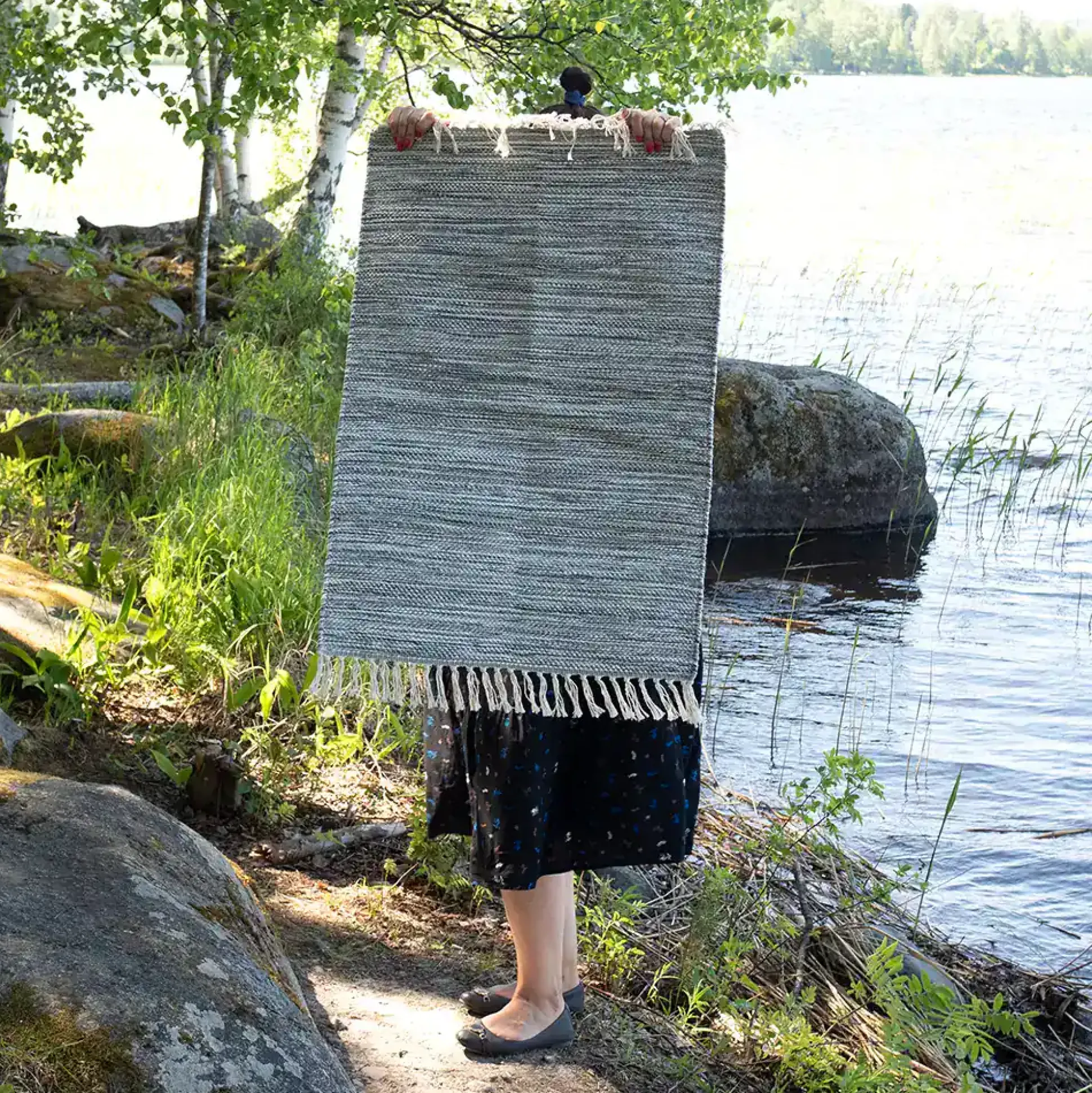 Kesälahti (matto 160x230 cm harmaa)