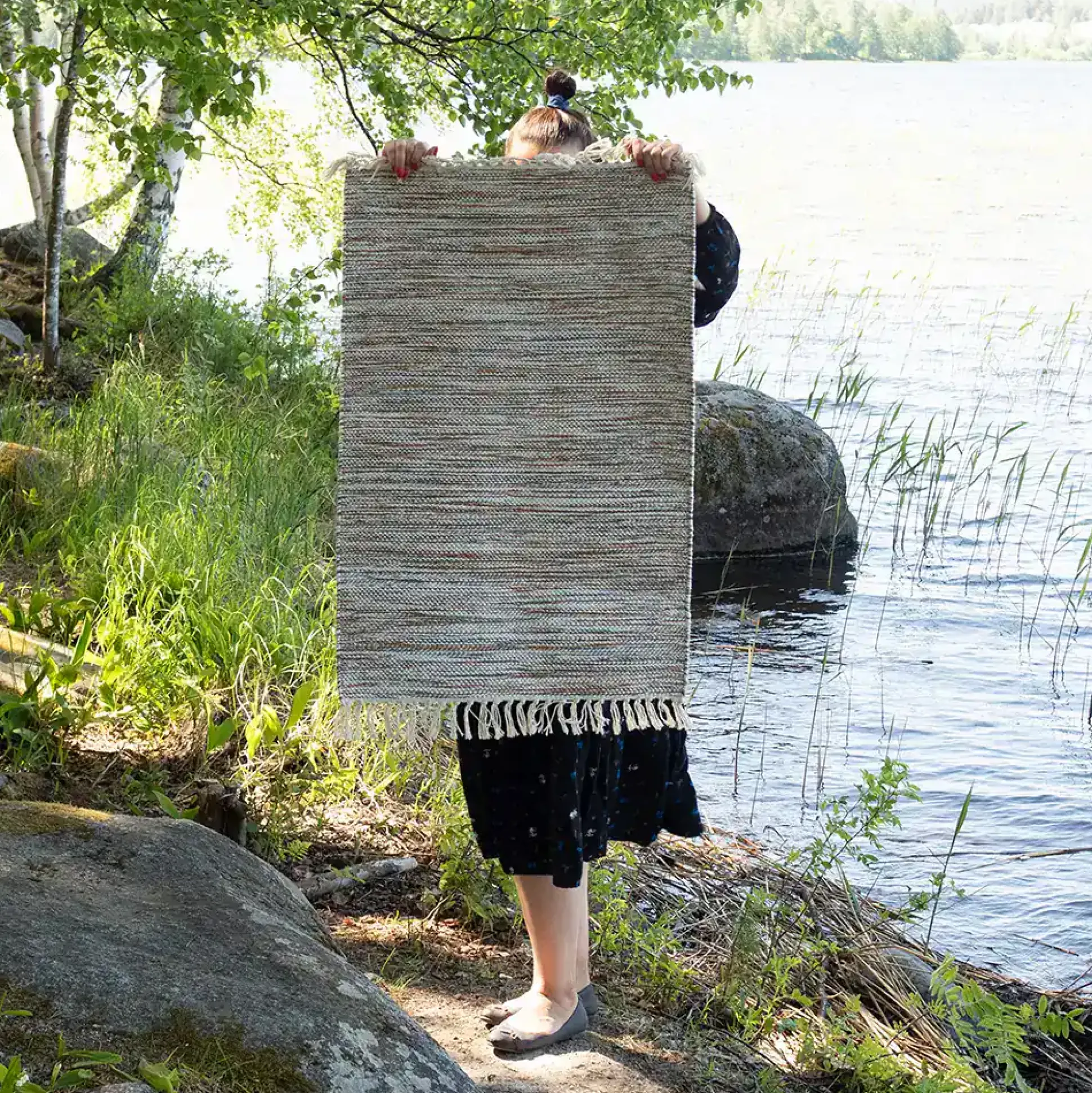 Kesälahti (matto 160x230 cm harmaa)