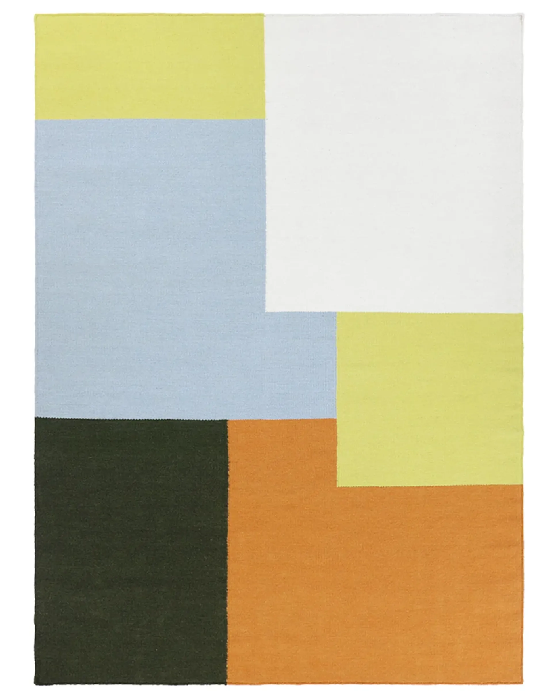 Kortteli (matto 170x240 white-yellow)