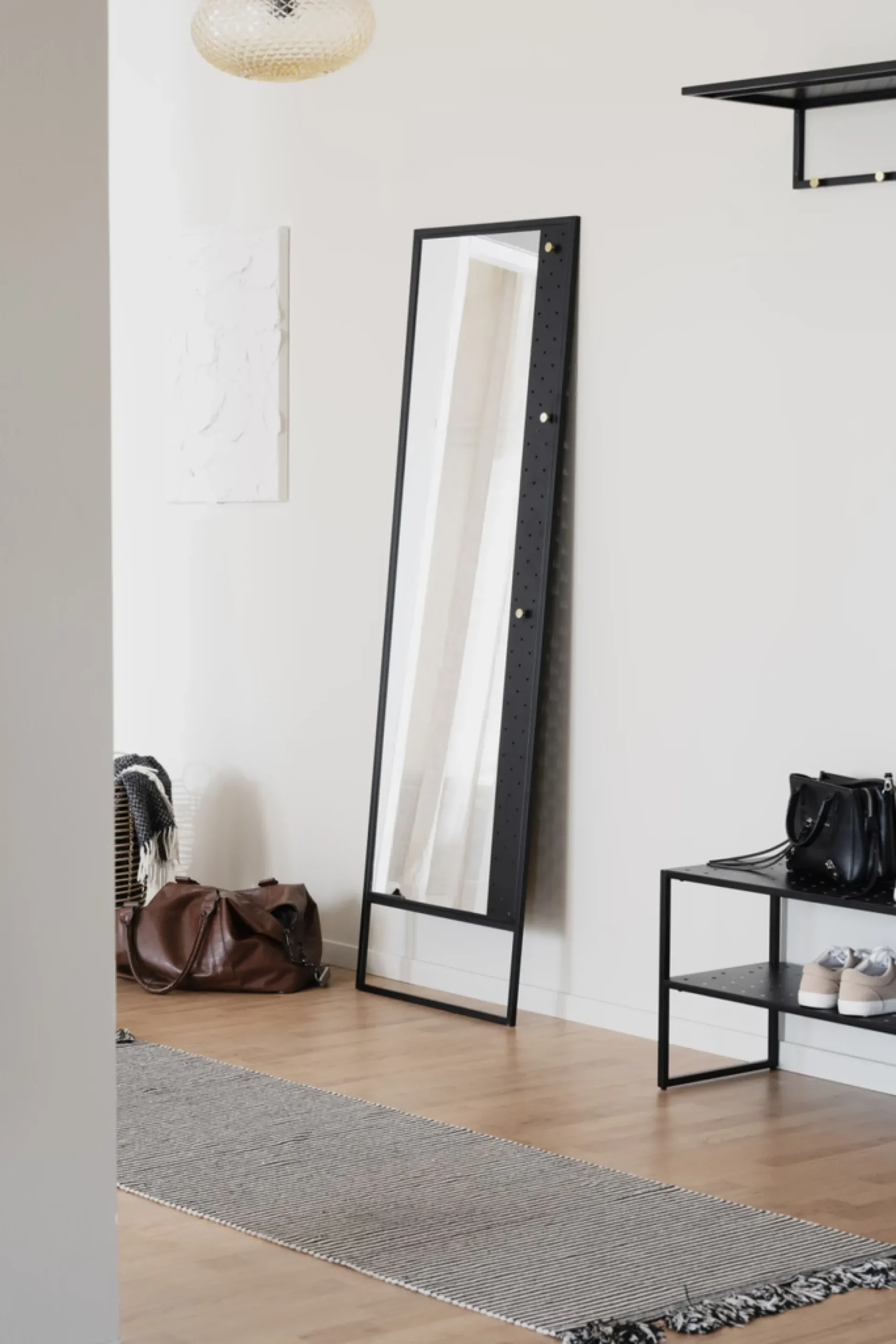 Malone (lattiapeili 53x170 musta metalli/kulta)