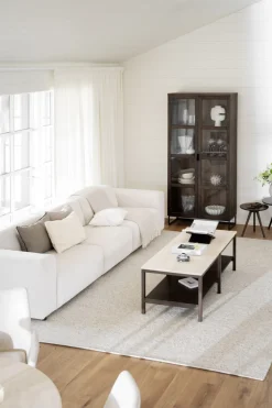 Orwel (sohvapöytä 140x60 beige travertiini/ruskea tammi)