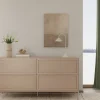 Palmdale (lipasto matala 157x40x80 cm beige/harmaa)