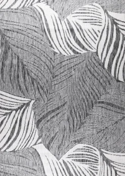 Palmera (matto 160x220 cm harmaa/valkoinen)