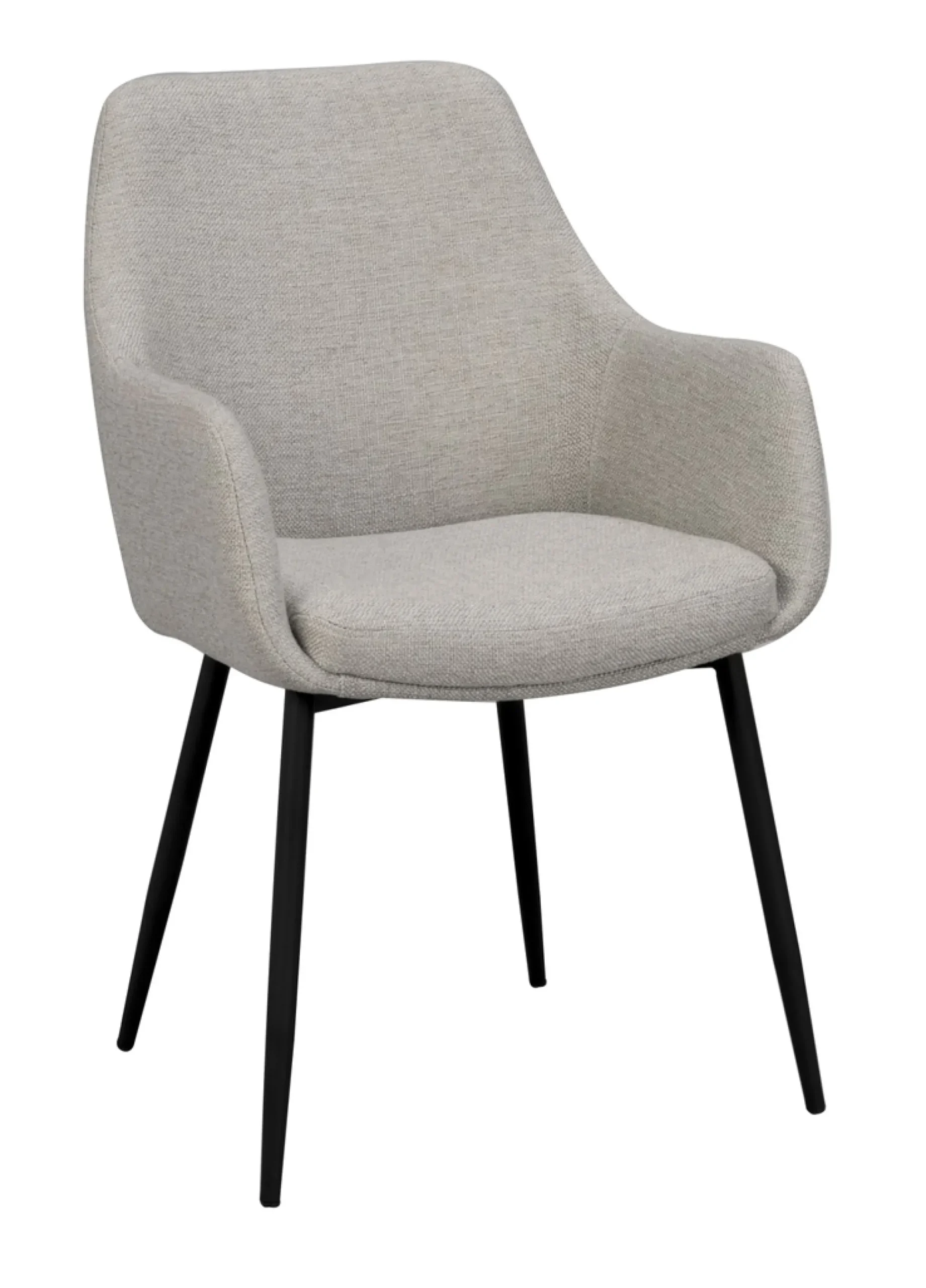 Reily (ruokatuoli käsinojilla beige kangas/musta metalli jalat)