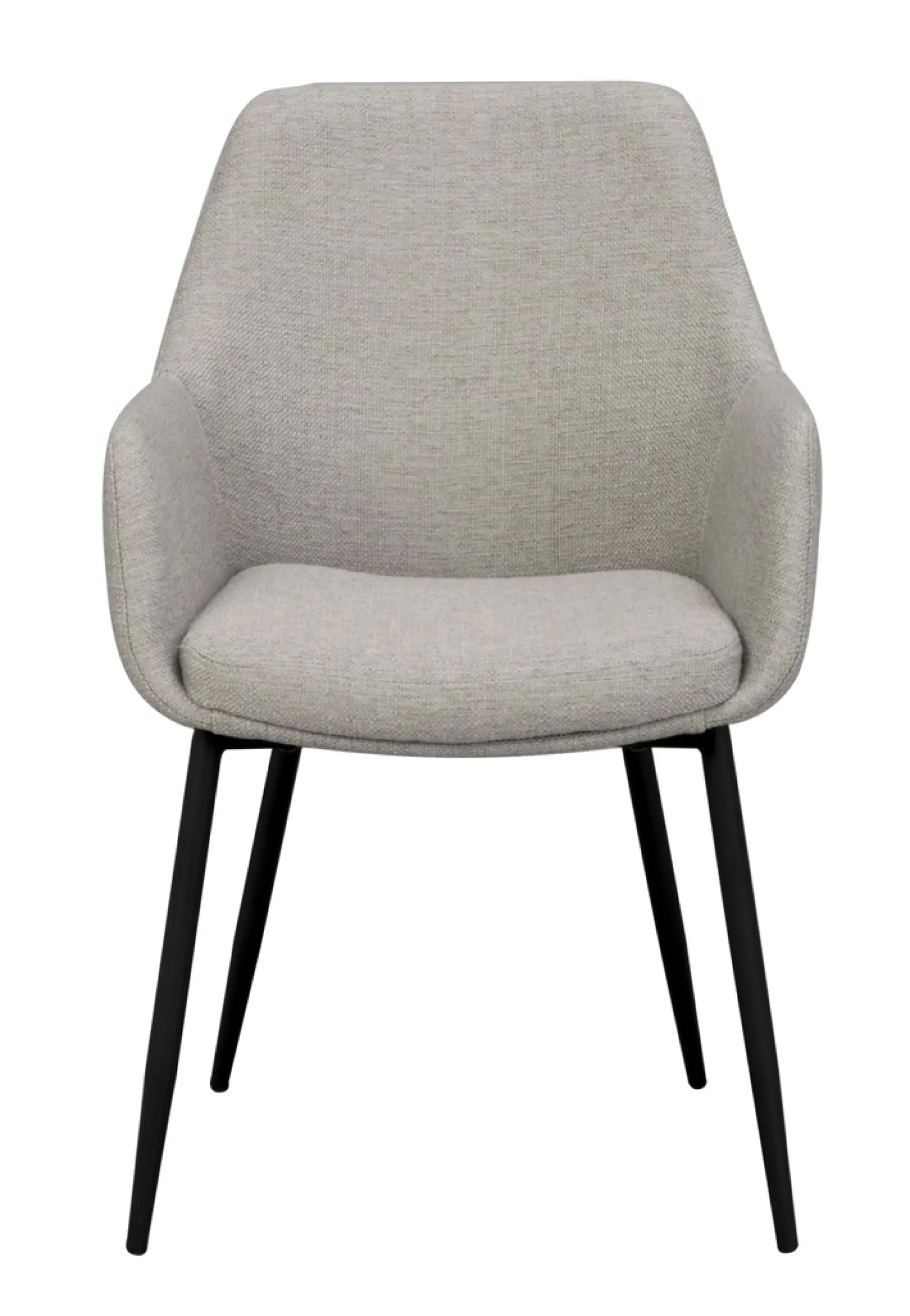 Reily (ruokatuoli käsinojilla beige kangas/musta metalli jalat)