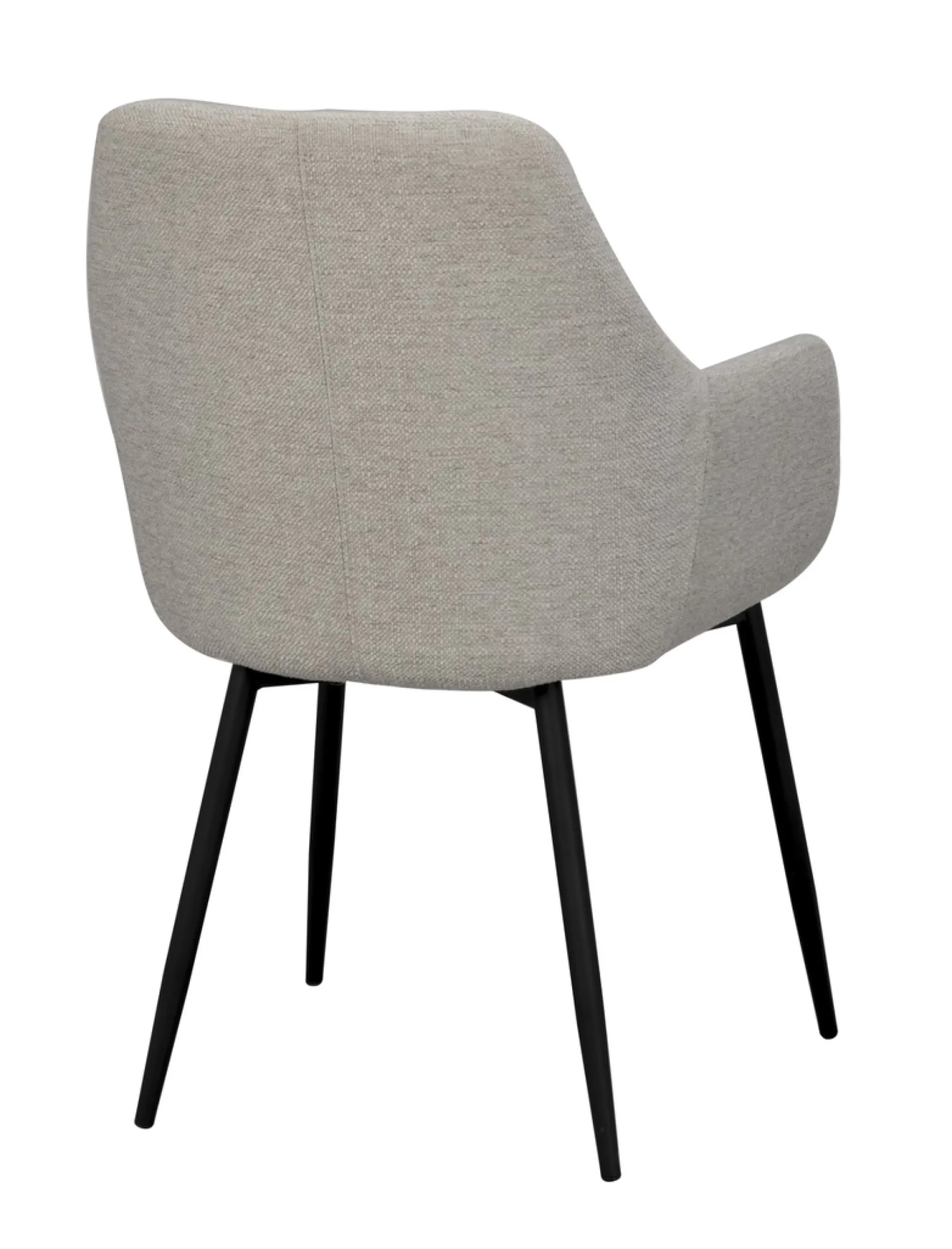 Reily (ruokatuoli käsinojilla beige kangas/musta metalli jalat)