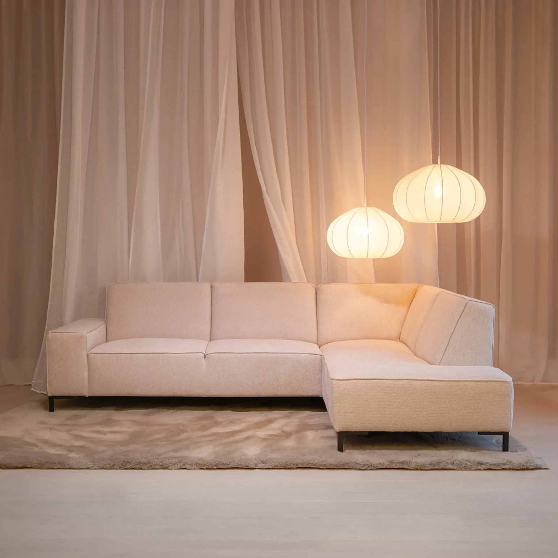 Ribe (avokulmasohva (oikea) vaalea beige)