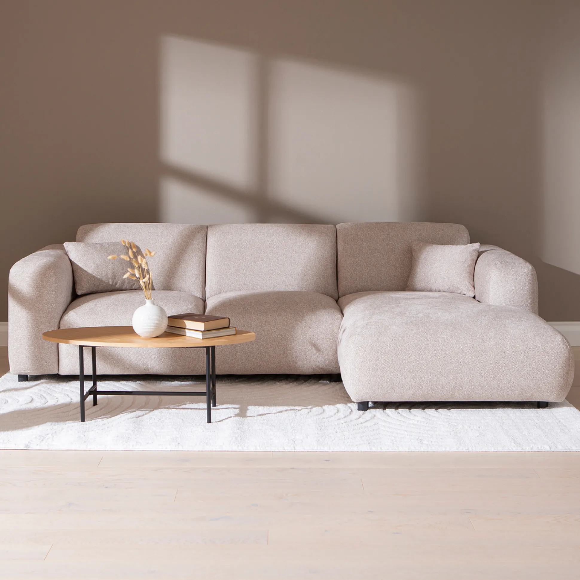 Roskilde (3-ist. divaanisohva (oikea) beige)