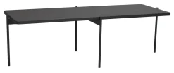 Shelton (sohvapöytä 145x60 musta öljytty saarni/musta metalli)