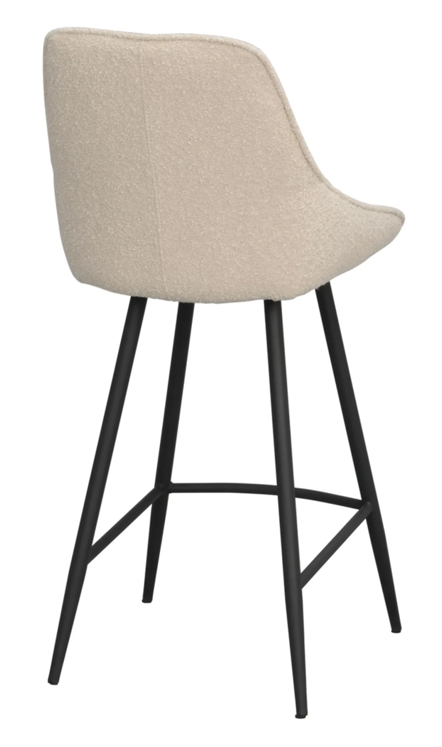 Sierra (baarituoli beige bouclé kangas/musta metalli)