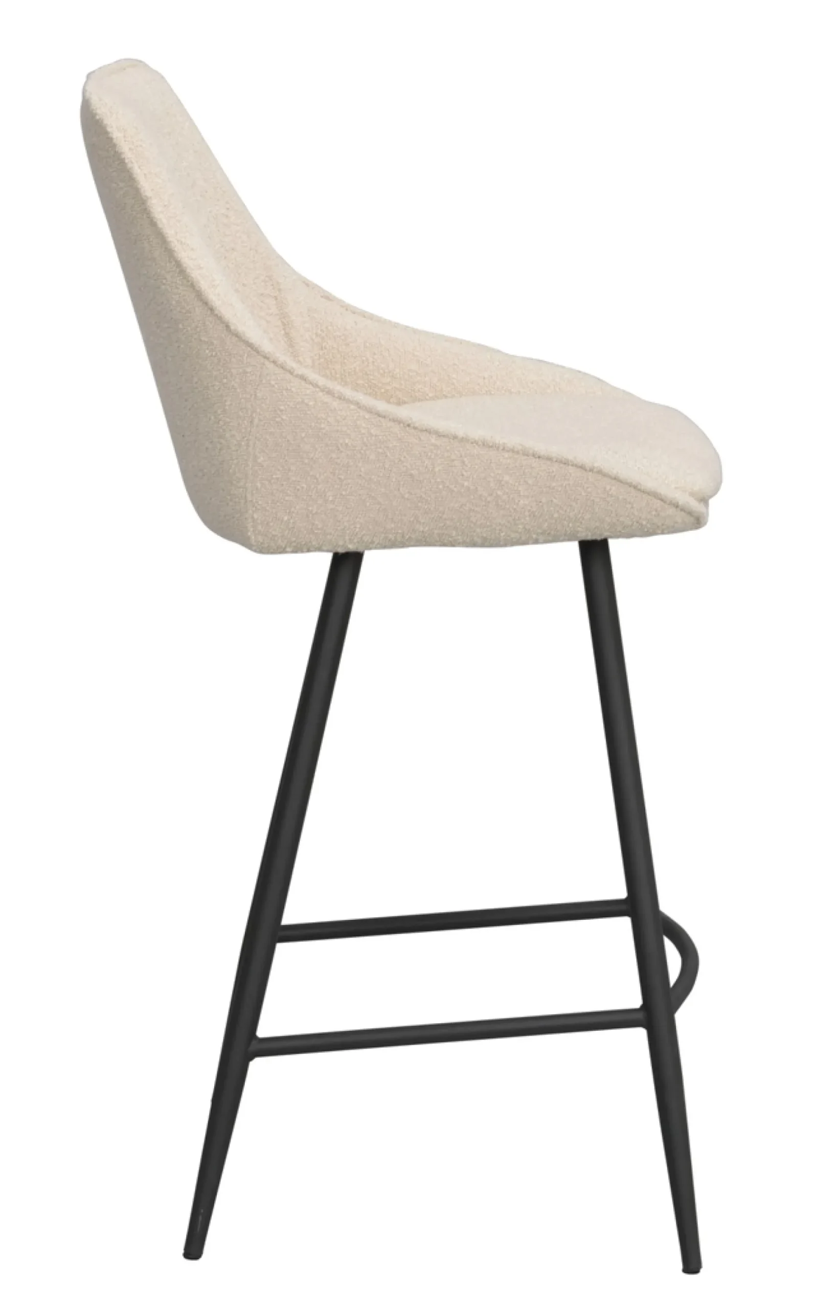 Sierra (baarituoli beige bouclé kangas/musta metalli)