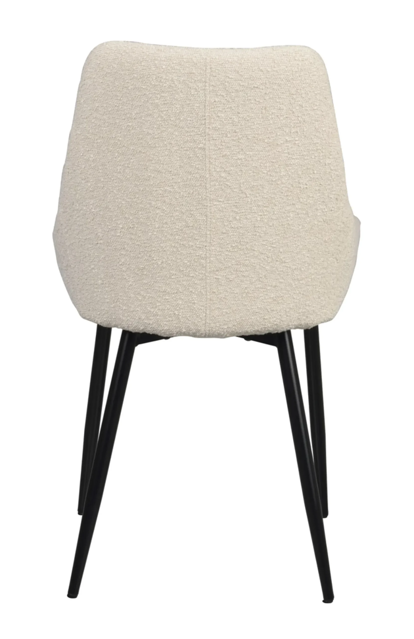 Sierra (ruokatuoli beige boucle kangas/musta metalli jalat)