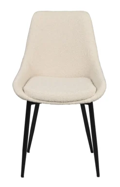 Sierra (ruokatuoli beige boucle kangas/musta metalli jalat)