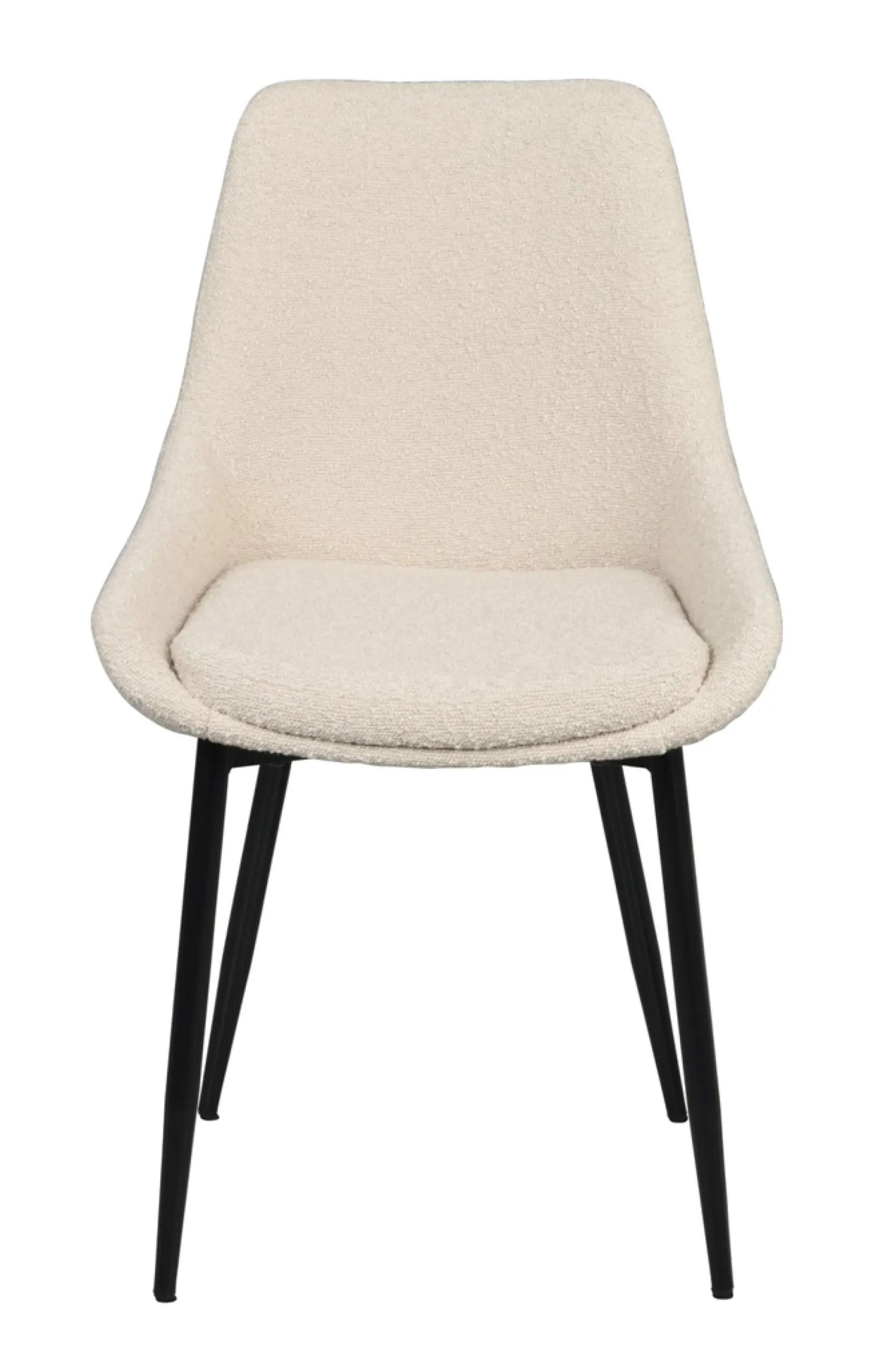 Sierra (ruokatuoli beige boucle kangas/musta metalli jalat)